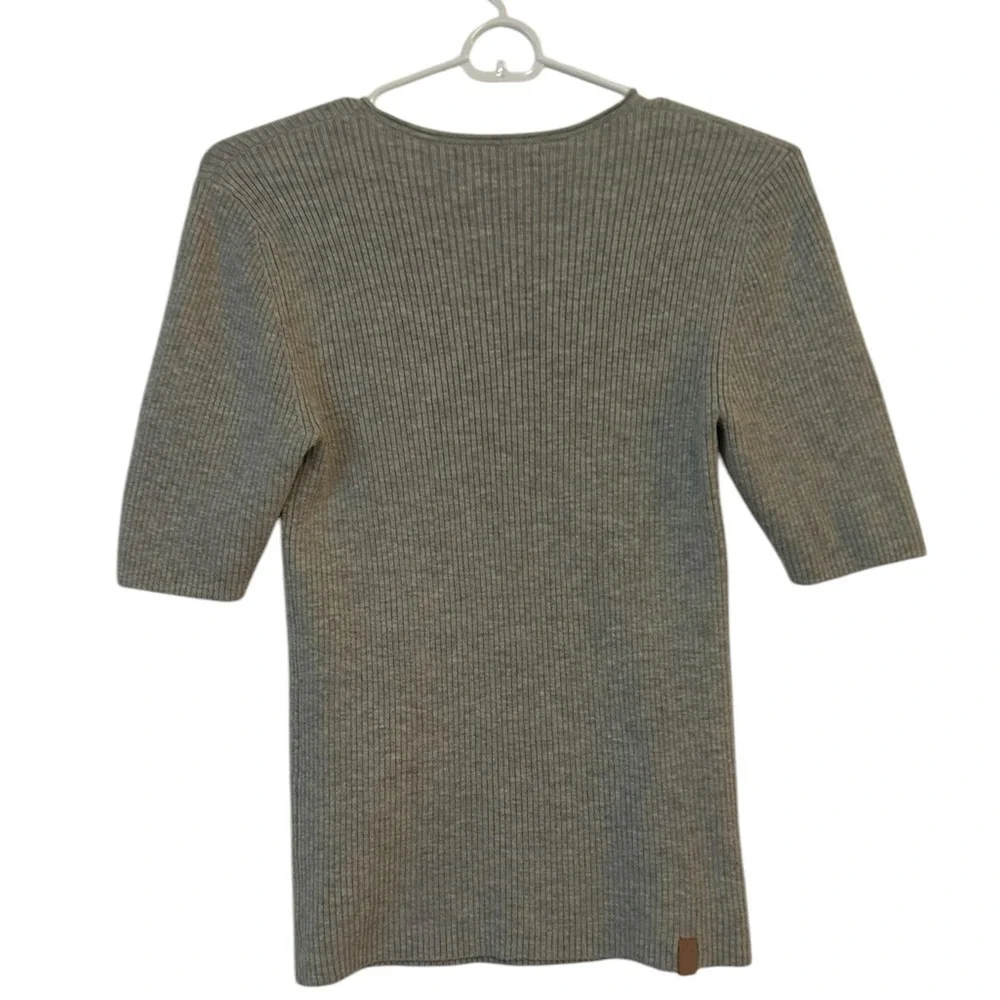 Lunya Cotton Silk Blend T-Shirt Short Sleeve Fitted Knit Size Small - Picture 3 of 5